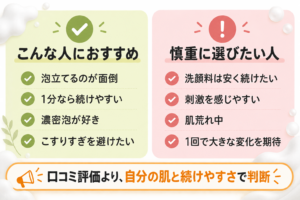 こんな人に向く・慎重に選びたい人