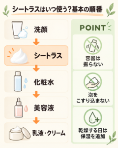 シートラスはいつ使う？基本の順番